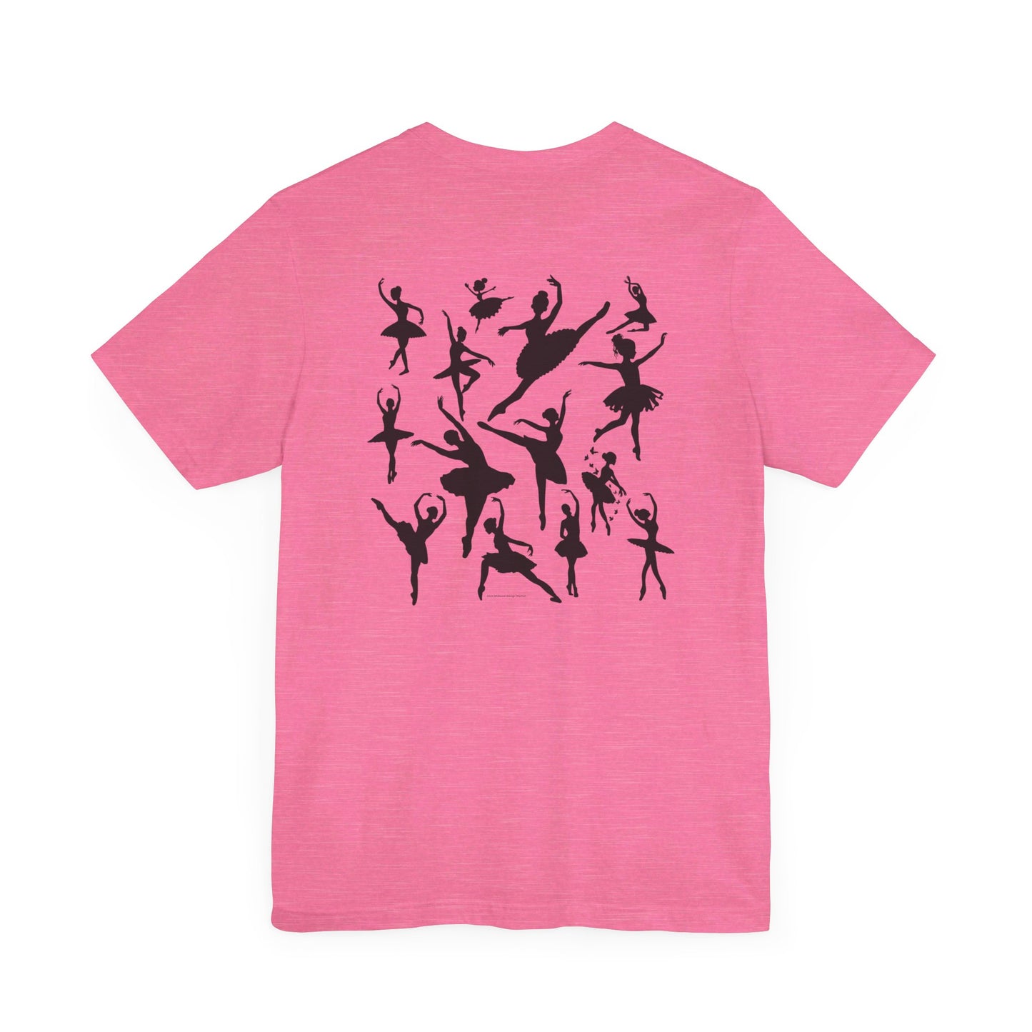 Girls Will Be Girls T-Shirt, Ballerina, Ballet Dancer Silhouettes, Front and Back Design, Light Colored Tees