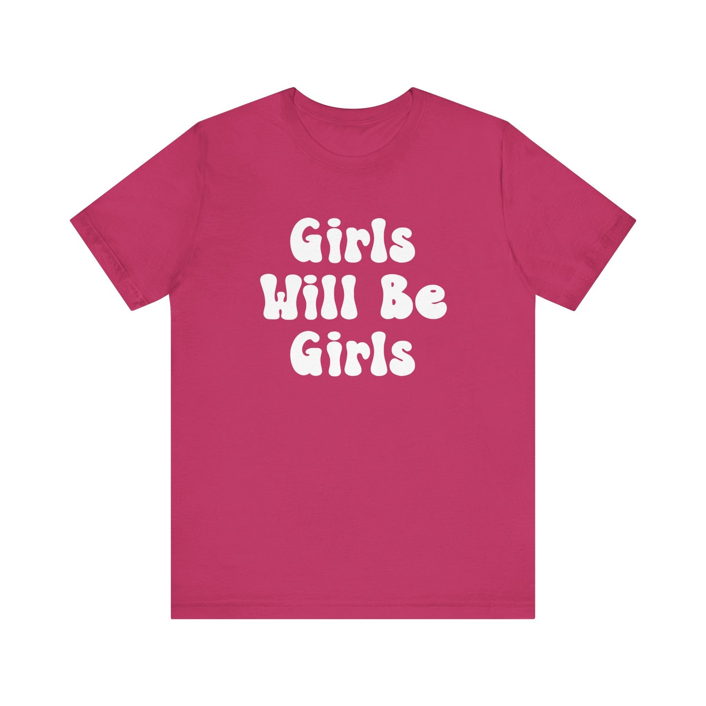 Girls Will Be Girls T-Shirt, Golf, Golfer Silhouettes Front and Back Designs