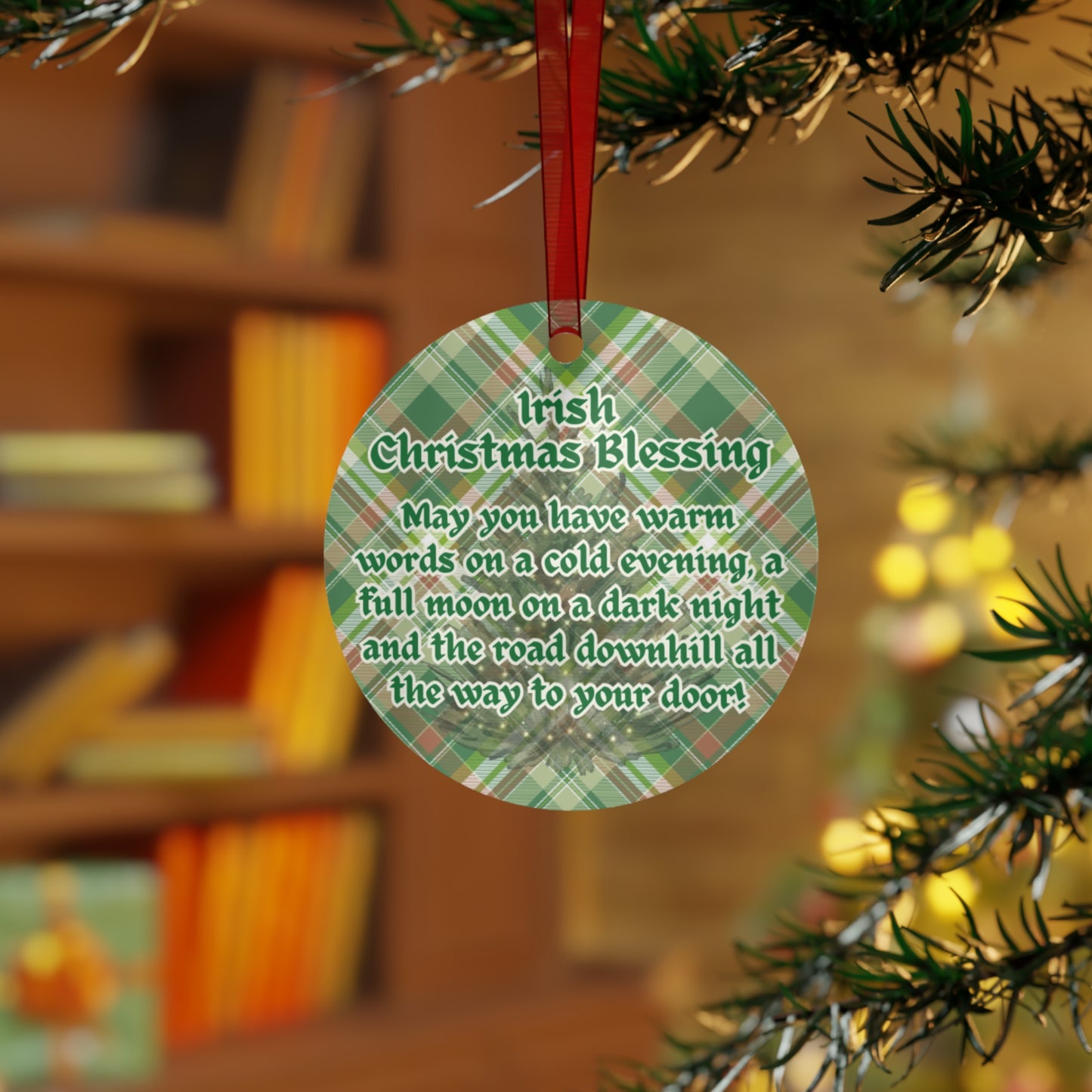 Irish Christmas Blessing Christmas Ornament, May You Have Warm Words on a Cold Evening