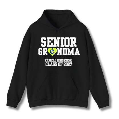 Carroll High School Class of 2027 Senior Grandma Hoodie Sweatshirt Neon Heart