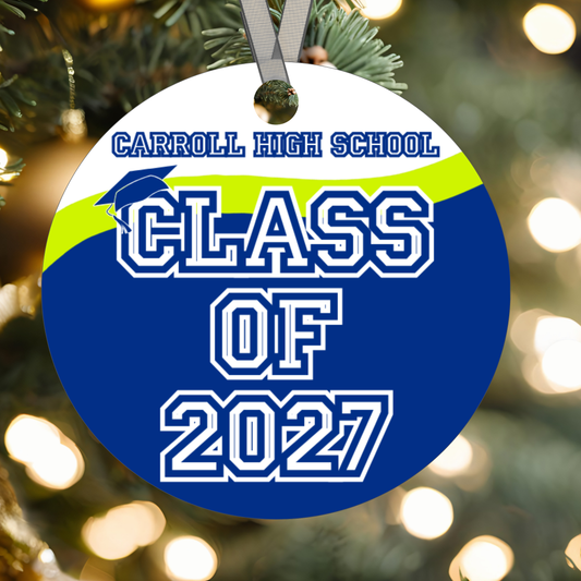Carroll High School Class of 2027 Keepsake Ornament, Car Charm