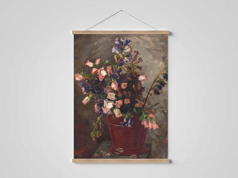 Vintage Flower Still Life Stefan Polkorab Hanging Canvas Oil Painting Art Print